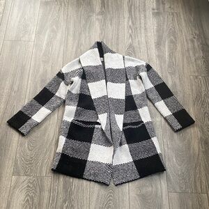 RD Style - Black & White Plaid Cardigan - Size XS